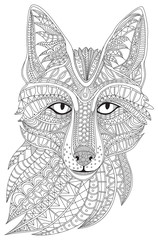 Fox portrait graphic vector illustration - 134241675