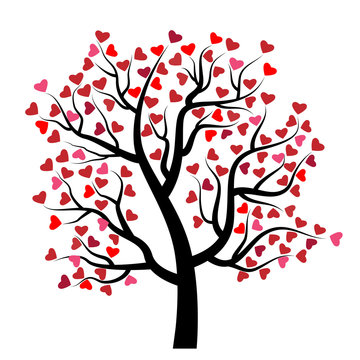 Valentine tree with heart