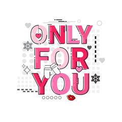 Valentine Day Gift Greeting Card Holiday Love Heart Shape Banner Vector Illustration