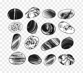 Big black grunge ink wash splash on white background. Traditional Japanese ink painting sumi-e. Contains hieroglyphs - peace, tranquility, clarity