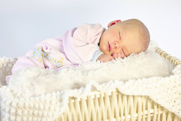 Little newborn baby girl