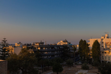 Fototapeta na wymiar Rethymno, Greece - July 28, 2016: Panoramiv view to Rethymno