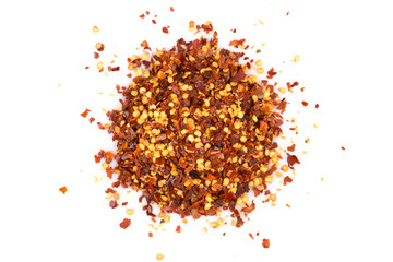 Pile of a crushed red pepper