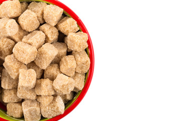 Brown cane sugar cubes