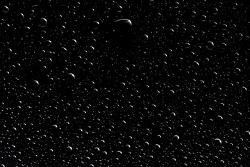 Water drops on the glass