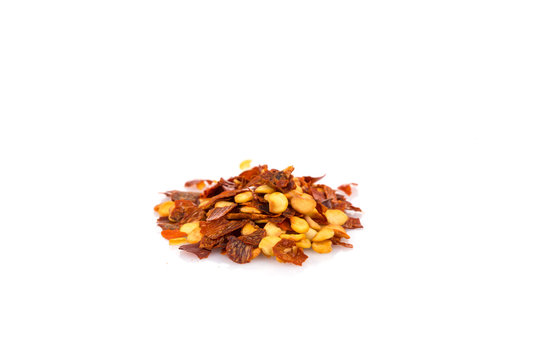 Pile of a crushed red pepper