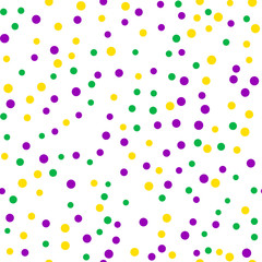 Bright abstract dot mardi gras pattern