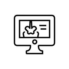 x-ray on display icon illustration