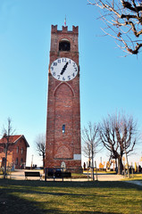 Civic Tower in Mondovi Italy