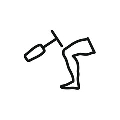 knee hammer reaction check icon illustration