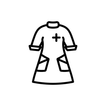 Nurse Gown Icon Illustration