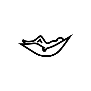 recommend clip art: woman in hammock icon illustration