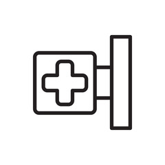 Obraz premium medical cross icon illustration