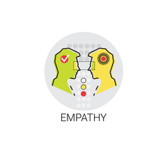 Empathy Compassion People Relationship Icon Vector Illustration