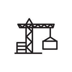construction crane icon illustration