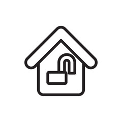 Obraz premium home lock icon illustration