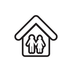 family home icon illustration