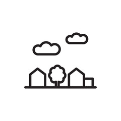 city landscape icon illustration