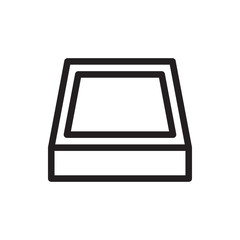 square plant pot icon illustration