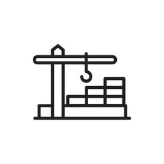 construction  crane icon illustration