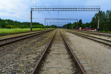 Belarusian Railways, Grodno region, Belarus, summer, day,
