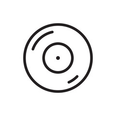 disc on fire icon illustration