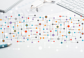 Colorful geometric backdrop