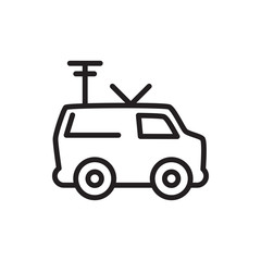 TV van icon illustration