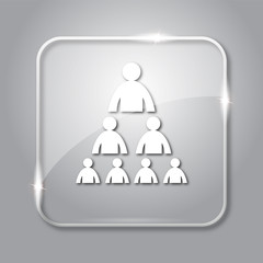 Organizational chart with people icon