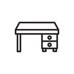 office desk icon illustration