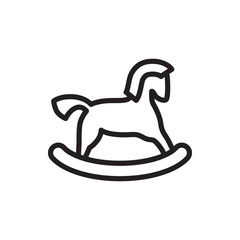 horse toy icon illustration