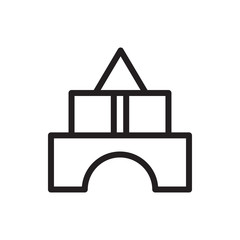 toy tower icon illustration