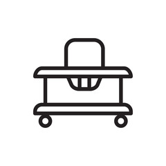 baby walker icon illustration