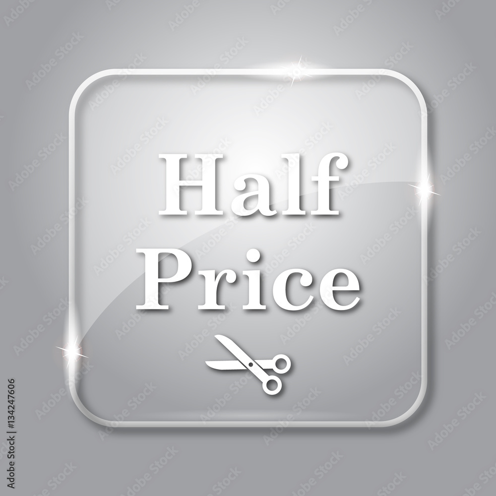 Sticker half price icon