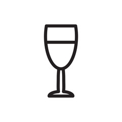 wine glass icon illustration