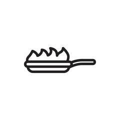 pan-fry icon illustration