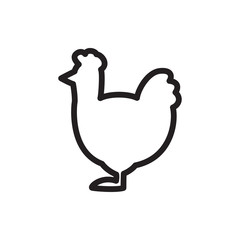 chicken icon illustration