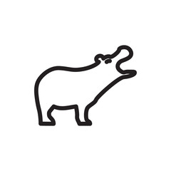 hippopotamus icon illustration