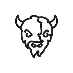 Naklejka premium goat icon illustration