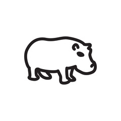 hippopotamus icon illustration