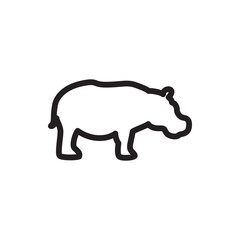 hippopotamus icon illustration