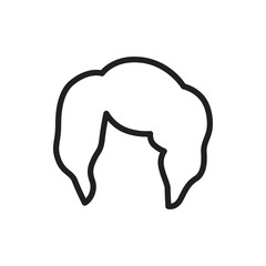woman hairstyle icon illustration
