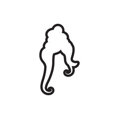 woman hairstyle icon illustration