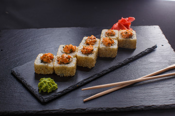 Japanese food hot roll with tuna