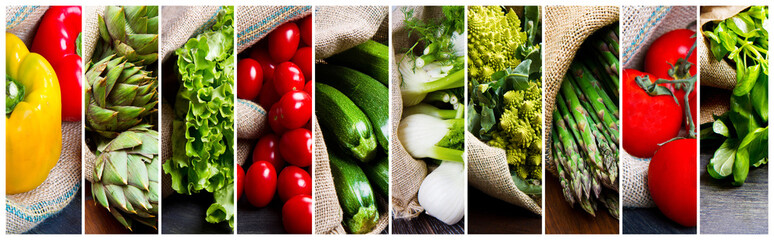 refroidissement de différents types de légumes frais