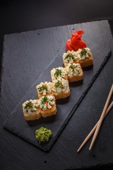 Japanese food hot roll with tuna