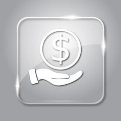 Money in hand icon
