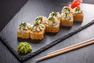 Japanese food hot roll with tuna