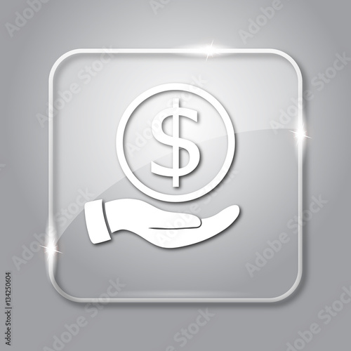 "Money in hand icon" Stock photo and royalty-free images on Fotolia.com - Pic 134250604