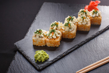 Japanese food hot roll with tuna